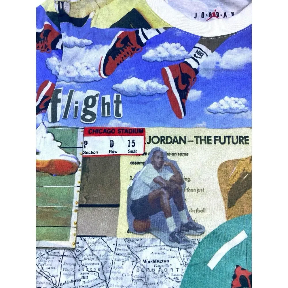 Nike Air Jordan Flight Essentials Iconic Moments Graphic T-Shirt Men’s SMALL Tee